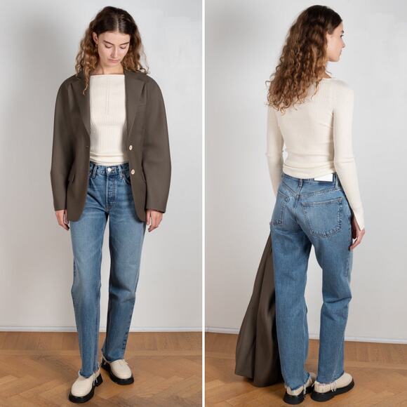 RE/DONE 90s Comfy  Jeans In Chilled Indigo Blue Size 30 - Picture 1 of 15